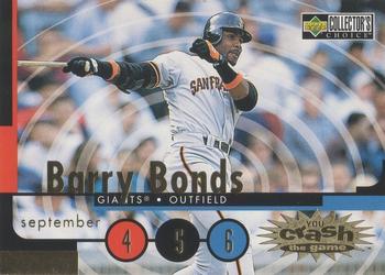 #CG30b Barry Bonds - San Francisco Giants - 1998 Collector's Choice - You Crash the Game Baseball