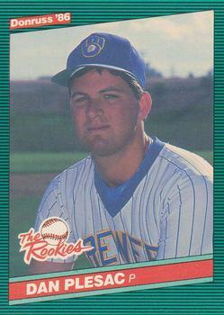 #14 Dan Plesac - Milwaukee Brewers - 1986 Donruss The Rookies Baseball