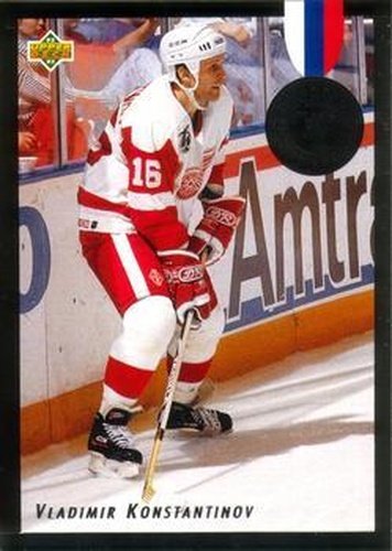 #E10 Vladimir Konstantinov - Detroit Red Wings - 1992-93 Upper Deck - Euro Stars Hockey
