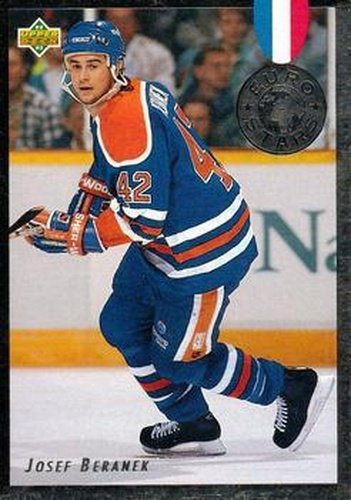 #E11 Josef Beranek - Edmonton Oilers - 1992-93 Upper Deck - Euro Stars Hockey