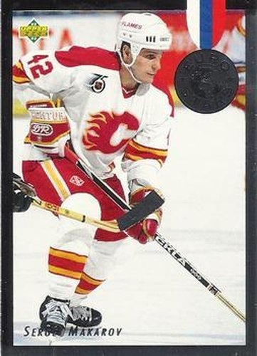 #E16 Sergei Makarov - Calgary Flames - 1992-93 Upper Deck - Euro Stars Hockey