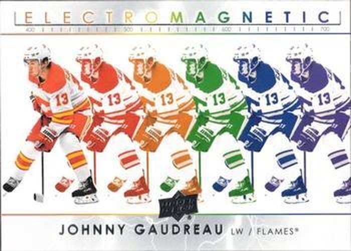 #EM-15 Johnny Gaudreau - Calgary Flames - 2021-22 Upper Deck - Electromagnetic Hockey