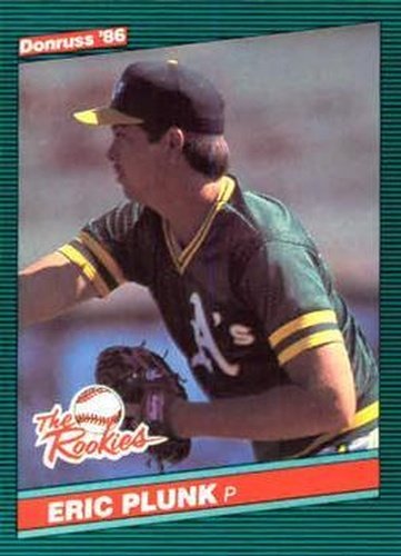 #40 Eric Plunk - Oakland Athletics - 1986 Donruss The Rookies Baseball