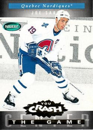 #G19 Joe Sakic - Quebec Nordiques - 1994-95 Parkhurst Hockey - You Crash The Game Gold