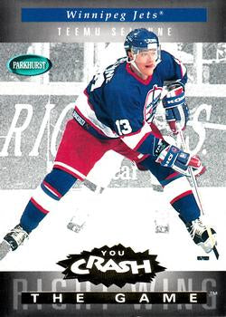 #G26 Teemu Selanne - Winnipeg Jets - 1994-95 Parkhurst Hockey - You Crash The Game Gold