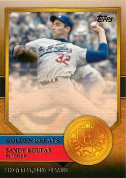 #GG-46 Sandy Koufax - Los Angeles Dodgers - 2012 Topps - Golden Greats Baseball