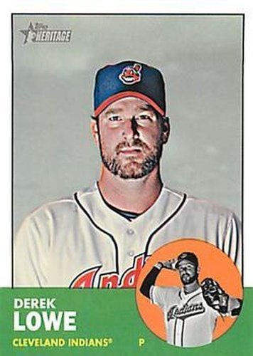 #H602 Derek Lowe - Cleveland Indians - 2012 Topps Heritage Baseball