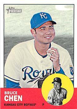 #H608 Bruce Chen - Kansas City Royals - 2012 Topps Heritage Baseball