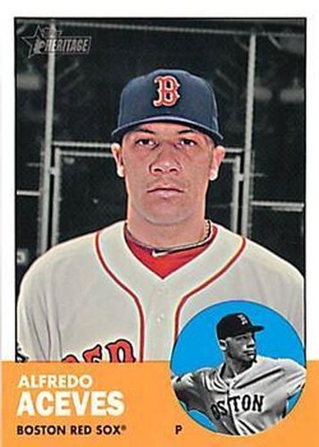 #H611 Alfredo Aceves - Boston Red Sox - 2012 Topps Heritage Baseball