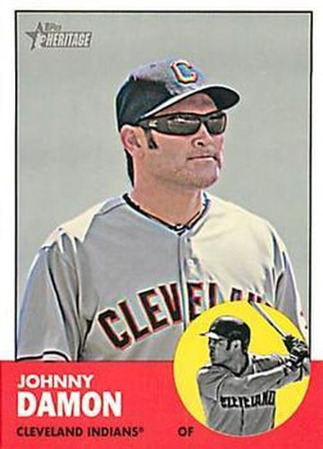 #H643 Johnny Damon - Cleveland Indians - 2012 Topps Heritage Baseball