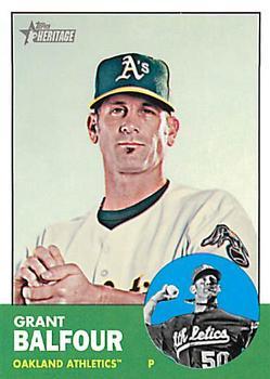#H653 Grant Balfour - Oakland Athletics - 2012 Topps Heritage Baseball