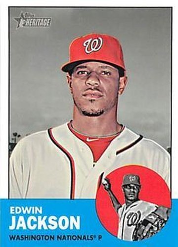 #H654 Edwin Jackson - Washington Nationals - 2012 Topps Heritage Baseball