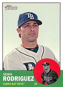 #H665 Sean Rodriguez - Tampa Bay Rays - 2012 Topps Heritage Baseball