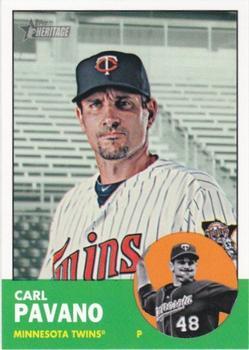 #H666 Carl Pavano - Minnesota Twins - 2012 Topps Heritage Baseball