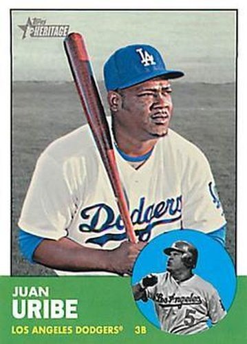 #H668 Juan Uribe - Los Angeles Dodgers - 2012 Topps Heritage Baseball