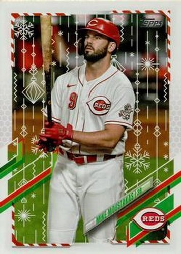 #HW123 Mike Moustakas - Cincinnati Reds - 2021 Topps Holiday Baseball