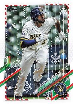 #HW139 Jackie Bradley Jr. - Milwaukee Brewers - 2021 Topps Holiday Baseball