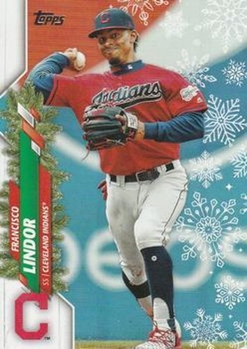 #HW152a Francisco Lindor - Cleveland Indians - 2020 Topps Holiday Baseball