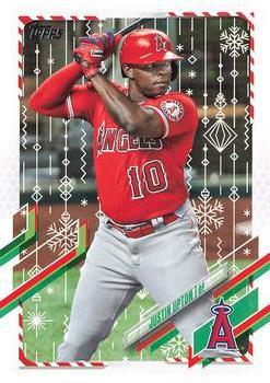 #HW208 Justin Upton - Los Angeles Angels - 2021 Topps Holiday Baseball
