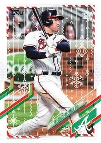 #HW62 Freddie Freeman - Atlanta Braves - 2021 Topps Holiday Baseball