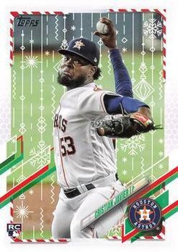 #HW74 Cristian Javier - Houston Astros - 2021 Topps Holiday Baseball
