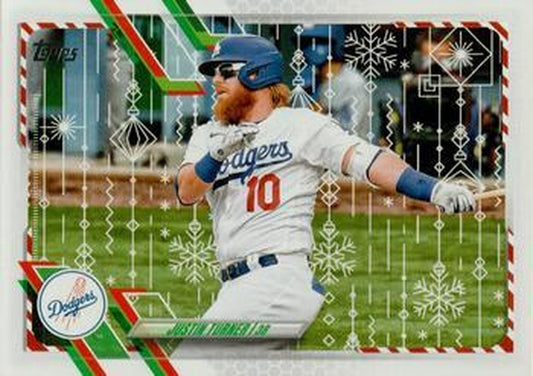 #HW82 Justin Turner - Los Angeles Dodgers - 2021 Topps Holiday Baseball