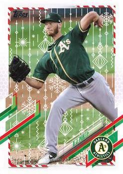 #HW95 A.J. Puk - Oakland Athletics - 2021 Topps Holiday Baseball