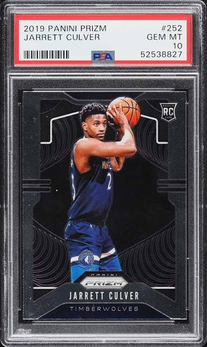 2019 PANINI PRIZM JARRETT CULVER ROOKIE #252 PSA 10 GEM MINT