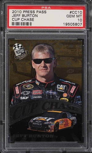 2010 PRESS PASS CUP CHASE JEFF BURTON #CC10 PSA 10 GEM MINT