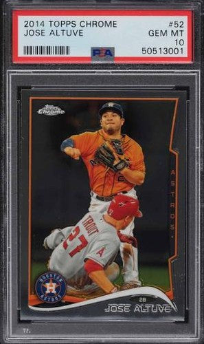 2014 TOPPS CHROME JOSE ALTUVE / MIKE TROUT BASEBALL #52 PSA 10 GEM MINT