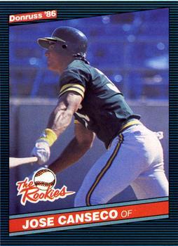 #22 Jose Canseco - Oakland Athletics - 1986 Donruss The Rookies Baseball