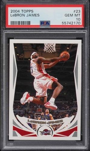 2004 TOPPS BASKETBALL LEBRON JAMES #23 PSA 10 GEM MINT