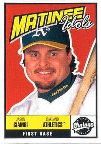 #M13 Jason Giambi - Oakland Athletics - 2001 Upper Deck Vintage - Matinee Idols Baseball