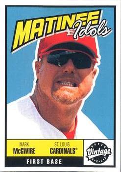 #M20 Mark McGwire - St. Louis Cardinals - 2001 Upper Deck Vintage - Matinee Idols Baseball