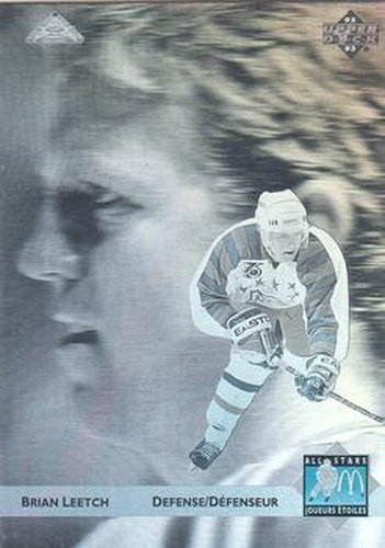 #McH-04 Brian Leetch - New York Rangers - 1992-93 Upper Deck McDonald's All-Stars Hockey - Holograms