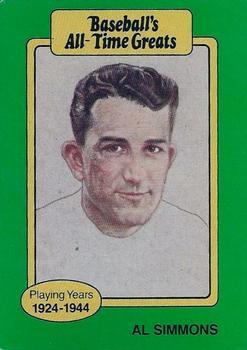 #NNO Al Simmons - Philadelphia Athletics - 1987 Hygrade All-Time Greats Baseball