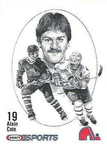 #NNO Alain Cote - Quebec Nordiques - 1986-87 Kraft Drawings Hockey