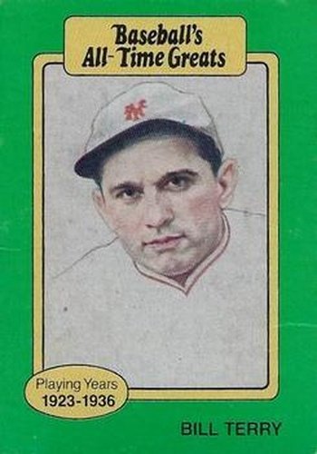 #NNO Bill Terry - New York Giants - 1987 Hygrade All-Time Greats Baseball