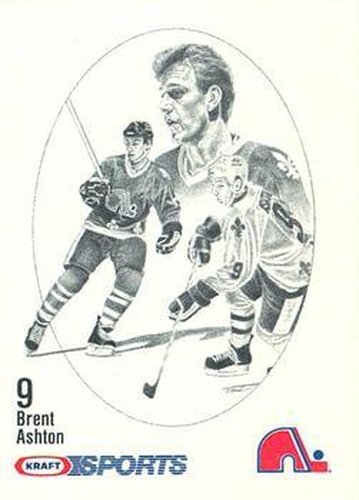 #NNO Brent Ashton - Quebec Nordiques - 1986-87 Kraft Drawings Hockey