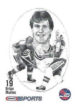 #NNO Brian Mullen - Winnipeg Jets - 1986-87 Kraft Drawings Hockey