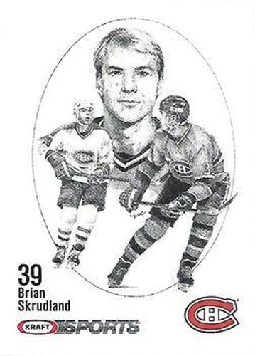 #NNO Brian Skrudland - Montreal Canadiens - 1986-87 Kraft Drawings Hockey