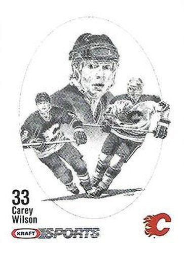 #NNO Carey Wilson - Calgary Flames - 1986-87 Kraft Drawings Hockey