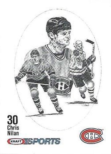 #NNO Chris Nilan - Montreal Canadiens - 1986-87 Kraft Drawings Hockey