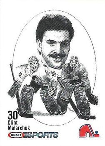 #NNO Clint Malarchuk - Quebec Nordiques - 1986-87 Kraft Drawings Hockey