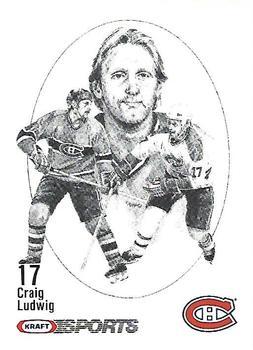 #NNO Craig Ludwig - Montreal Canadiens - 1986-87 Kraft Drawings Hockey