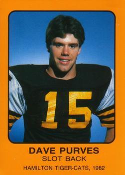 #NNO Dave Purves - Hamilton Tiger-Cats - 1982 Hamilton Tiger-Cats Safety Football