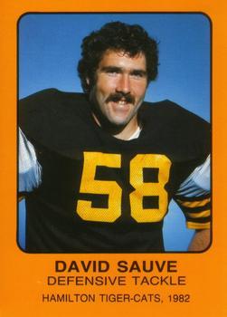 #NNO David Sauve - Hamilton Tiger-Cats - 1982 Hamilton Tiger-Cats Safety Football
