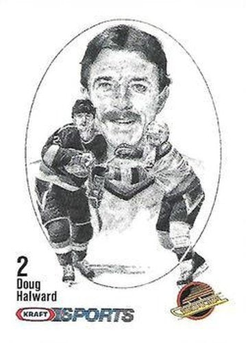 #NNO Doug Halward - Vancouver Canucks - 1986-87 Kraft Drawings Hockey