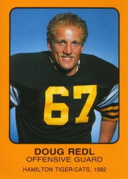 #NNO Doug Redl - Hamilton Tiger-Cats - 1982 Hamilton Tiger-Cats Safety Football
