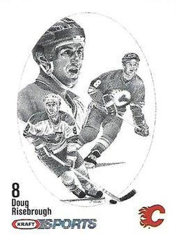 #NNO Doug Risebrough - Calgary Flames - 1986-87 Kraft Drawings Hockey